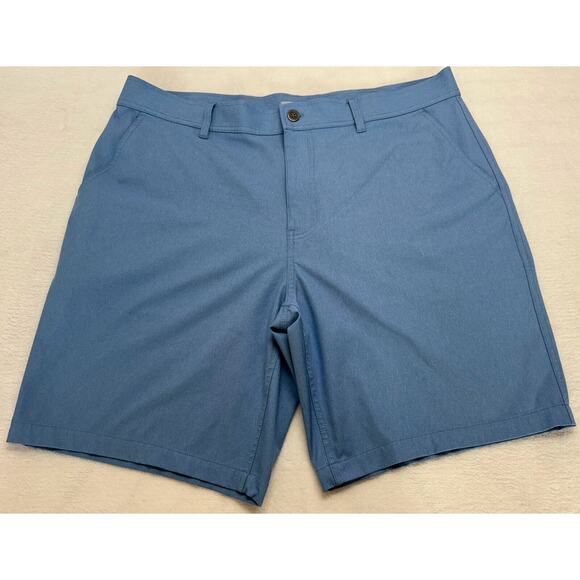 '32 Degrees Cool' Men's Stretch Performance Shorts Blue Size 38 - Picture 1 of 6